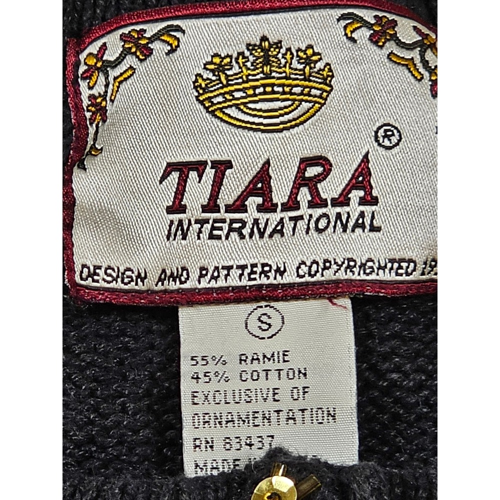 Vintage Y2K Happy 2000 Millennium Fireworks Cardigan Sweater Beaded Sequin Party - Picture 3 of 10
